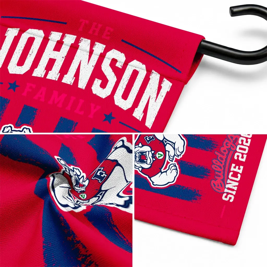 Fresno State Bulldogs Garden Flag Customized Distressed Stripes Red Latest Model Fresno State Bulldogs Garden Flag Customized Distressed Stripes Red Latest Model
