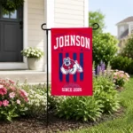 Fresno State Bulldogs Garden Flag Customized Distressed Stripes Red Best Selling