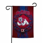 Fresno State Bulldogs Garden Flag Customized Laurel Wreath Red Best Selling