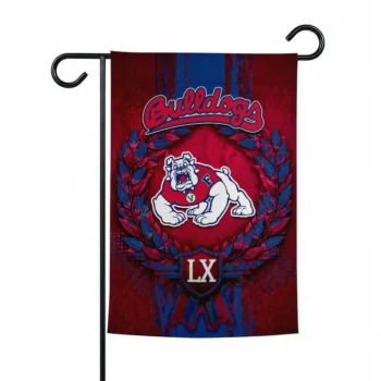 Fresno State Bulldogs Garden Flag Customized Laurel Wreath Red Best Selling