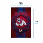 Fresno State Bulldogs Garden Flag Customized Laurel Wreath Red Best Selling