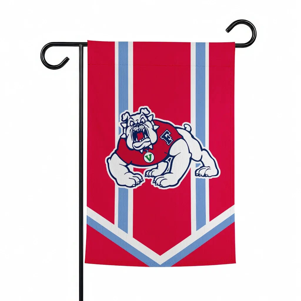 Fresno State Bulldogs Garden Flag Personalized Chevron Stripes Red Best Selling Fresno State Bulldogs Garden Flag Personalized Chevron Stripes Red Best Selling
