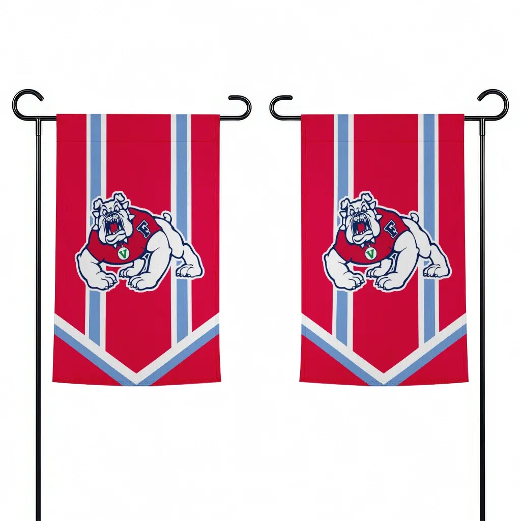 Fresno State Bulldogs Garden Flag Personalized Chevron Stripes Red Fashion Forward Fresno State Bulldogs Garden Flag Personalized Chevron Stripes Red Fashion Forward