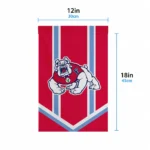 Fresno State Bulldogs Garden Flag Personalized Chevron Stripes Red Best Selling