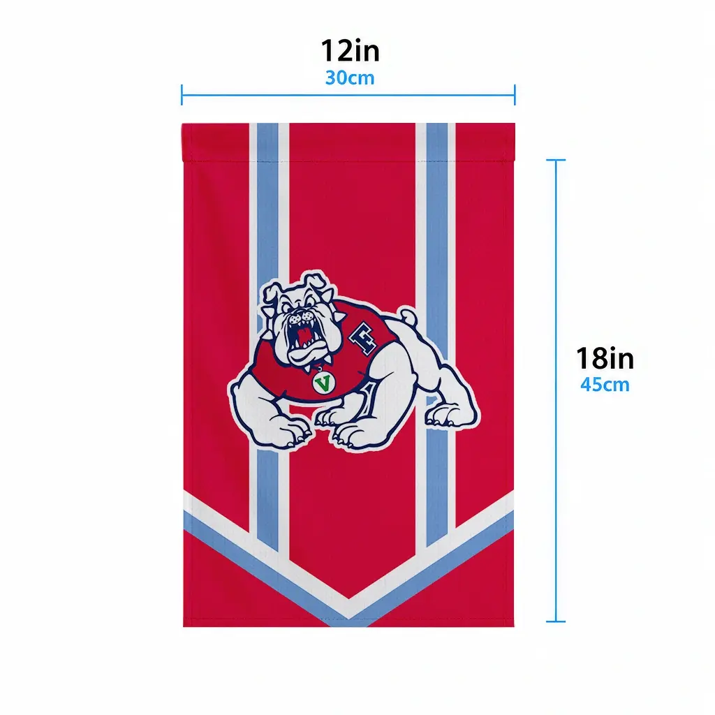 Fresno State Bulldogs Garden Flag Personalized Chevron Stripes Red High Quality Fresno State Bulldogs Garden Flag Personalized Chevron Stripes Red High Quality