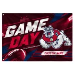 Fresno State Bulldogs House Flag Custom Action Streaks Red Best Selling