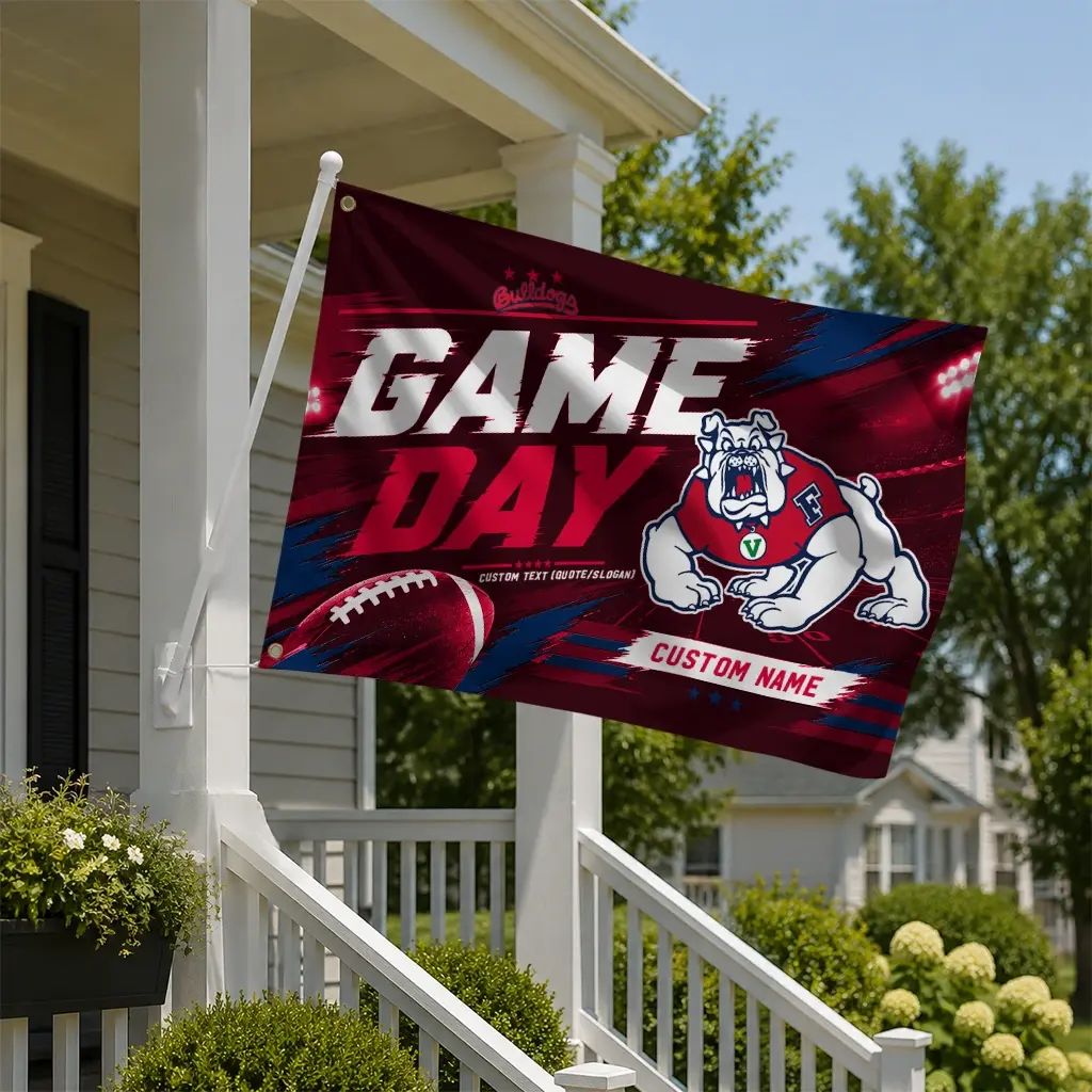 Fresno State Bulldogs House Flag Custom Action Streaks Red New Arrival Fresno State Bulldogs House Flag Custom Action Streaks Red New Arrival