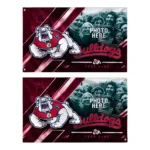 Fresno State Bulldogs House Flag Custom Diagonal Stripes Red Best Selling