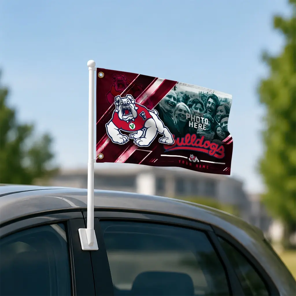 Fresno State Bulldogs House Flag Custom Diagonal Stripes Red Latest Model Fresno State Bulldogs House Flag Custom Diagonal Stripes Red Latest Model