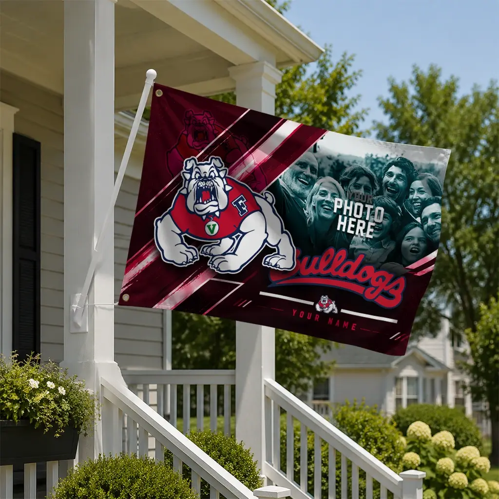Fresno State Bulldogs House Flag Custom Diagonal Stripes Red New Arrival Fresno State Bulldogs House Flag Custom Diagonal Stripes Red New Arrival