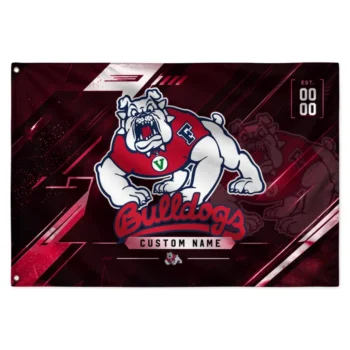 Fresno State Bulldogs House Flag Customized Speed Slashes Red Best Selling