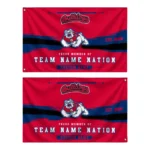 Fresno State Bulldogs House Flag Personalized Brushed Streaks Red Best Selling