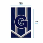 Georgetown Hoyas Garden Flag Custom Chevron Stripes Blue Best Selling