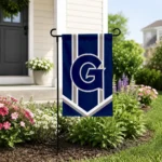 Georgetown Hoyas Garden Flag Custom Chevron Stripes Blue Best Selling
