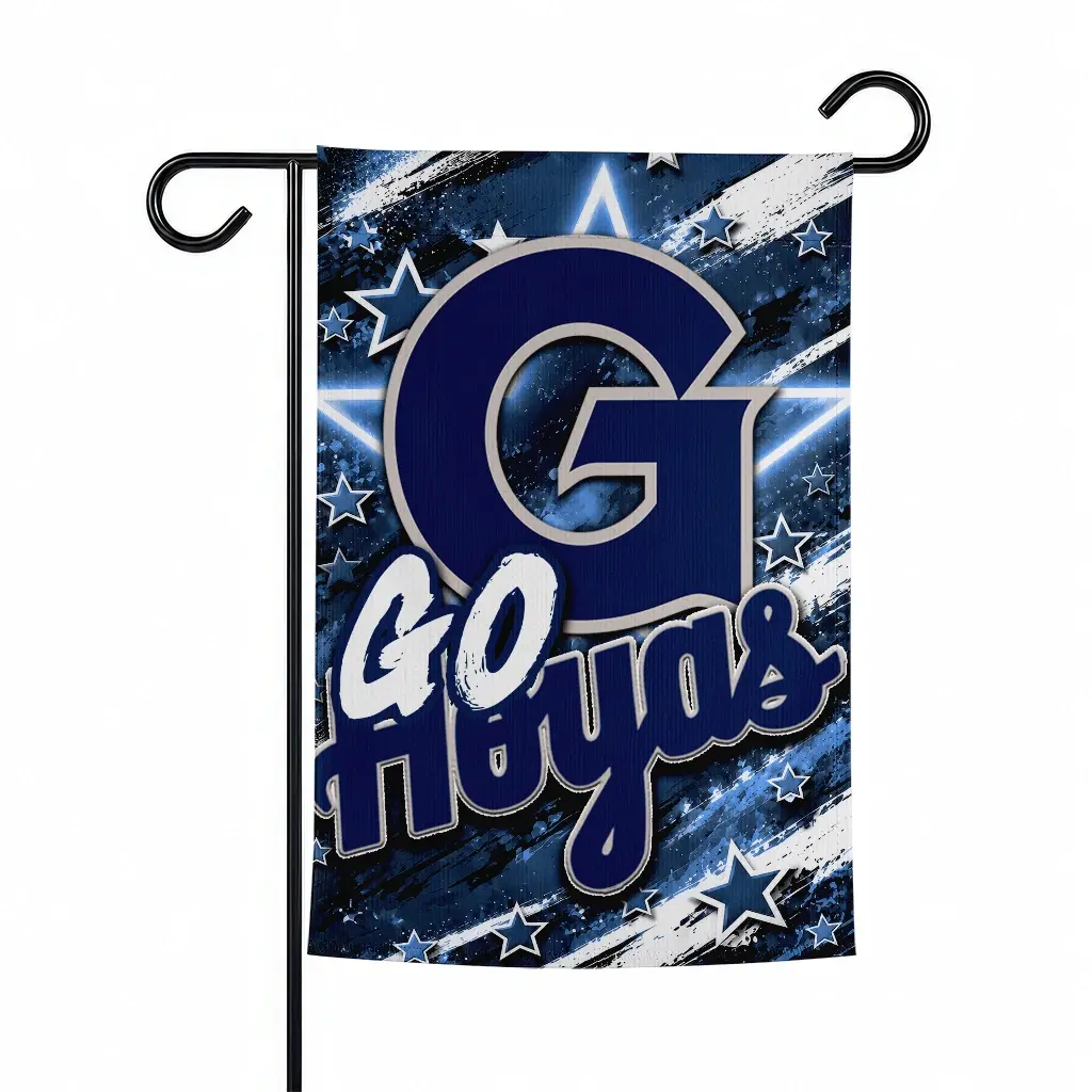 Georgetown Hoyas Garden Flag Customized Glowing Star Blue Best Selling Georgetown Hoyas Garden Flag Customized Glowing Star Blue Best Selling