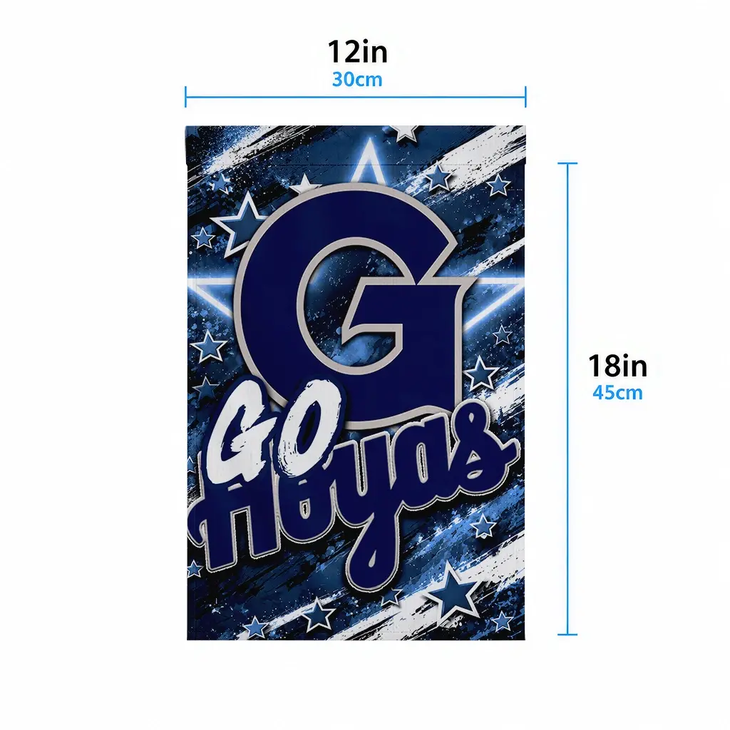 Georgetown Hoyas Garden Flag Customized Glowing Star Blue High Quality Georgetown Hoyas Garden Flag Customized Glowing Star Blue High Quality