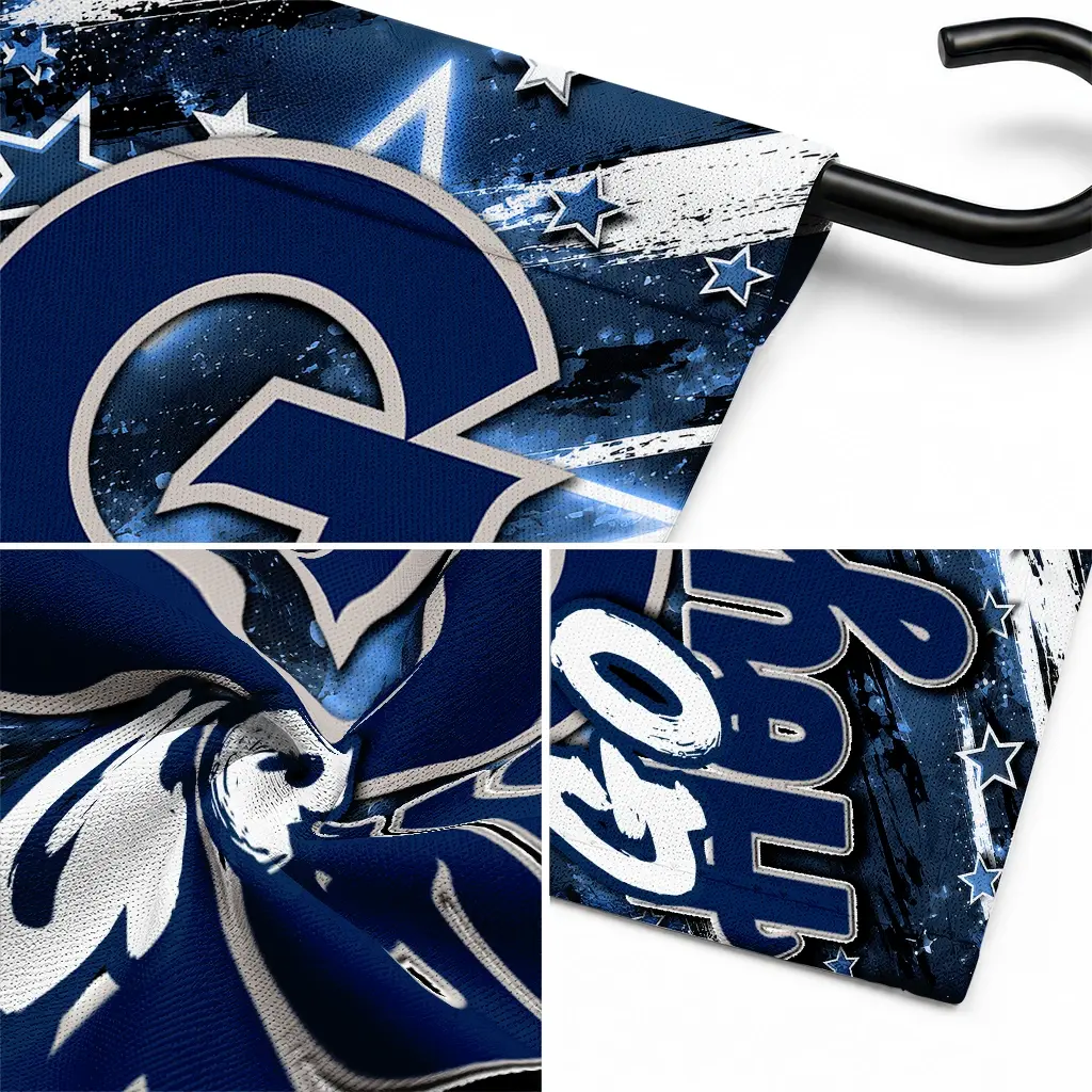 Georgetown Hoyas Garden Flag Customized Glowing Star Blue Latest Model Georgetown Hoyas Garden Flag Customized Glowing Star Blue Latest Model