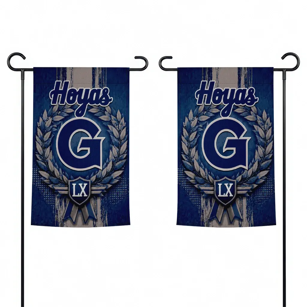 Georgetown Hoyas Garden Flag Personalized Laurel Wreath Blue Fashion Forward Georgetown Hoyas Garden Flag Personalized Laurel Wreath Blue Fashion Forward