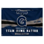 Georgetown Hoyas House Flag Custom Brushed Streaks Blue Best Selling