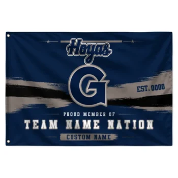 Georgetown Hoyas House Flag Custom Brushed Streaks Blue Best Selling