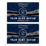 Georgetown Hoyas House Flag Custom Brushed Streaks Blue Best Selling