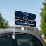 Georgetown Hoyas House Flag Custom Brushed Streaks Blue Best Selling