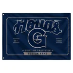 Georgetown Hoyas House Flag Custom Ornate Border Blue Best Selling
