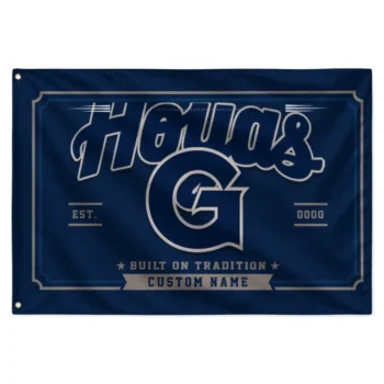 Georgetown Hoyas House Flag Custom Ornate Border Blue Best Selling