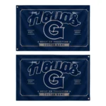 Georgetown Hoyas House Flag Custom Ornate Border Blue Best Selling