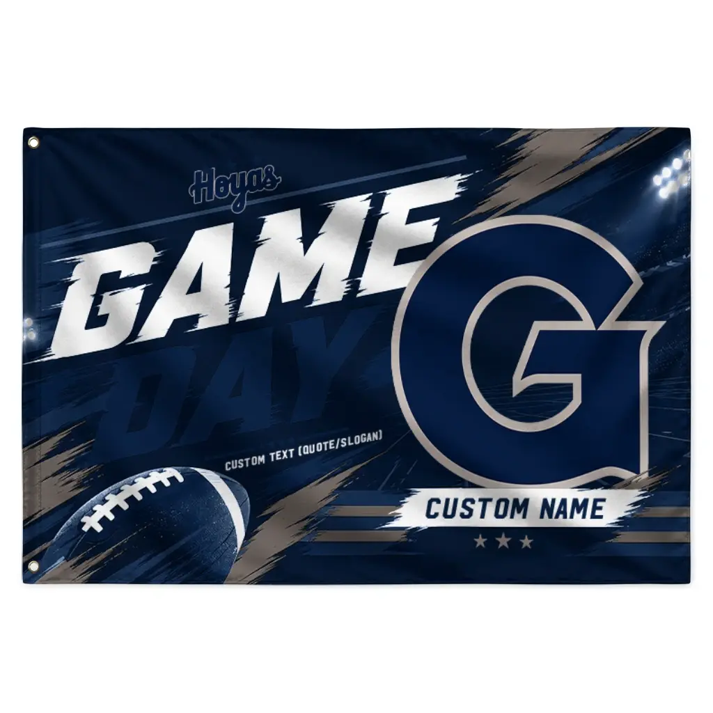 Georgetown Hoyas House Flag Customized Action Streaks Blue Best Selling Georgetown Hoyas House Flag Customized Action Streaks Blue Best Selling