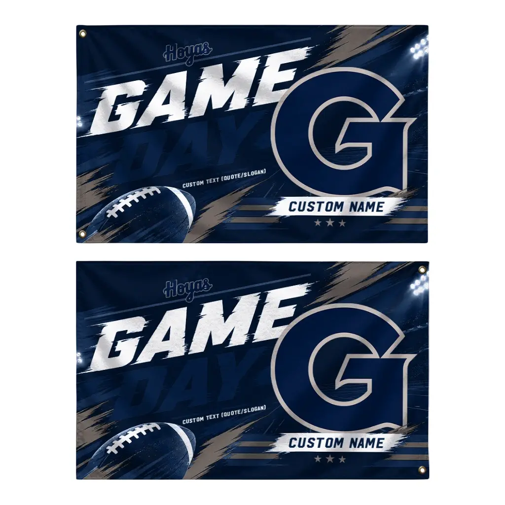 Georgetown Hoyas House Flag Customized Action Streaks Blue Fashion Forward Georgetown Hoyas House Flag Customized Action Streaks Blue Fashion Forward