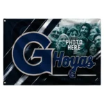 Georgetown Hoyas House Flag Customized Diagonal Stripes Blue Best Selling