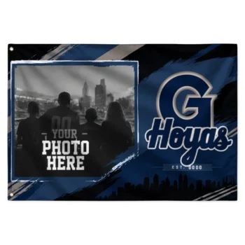 Georgetown Hoyas House Flag Personalized Framed Photo Blue Black Best Selling