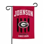Georgia Bulldogs Garden Flag Custom Distressed Stripes Red Best Selling
