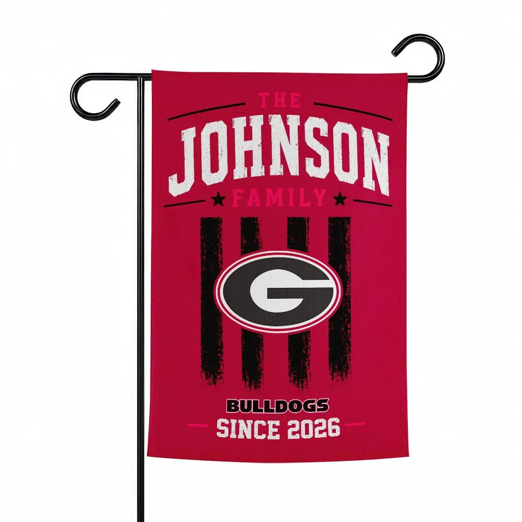 Georgia Bulldogs Garden Flag Custom Distressed Stripes Red Best Selling Georgia Bulldogs Garden Flag Custom Distressed Stripes Red Best Selling