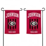 Georgia Bulldogs Garden Flag Custom Distressed Stripes Red Best Selling