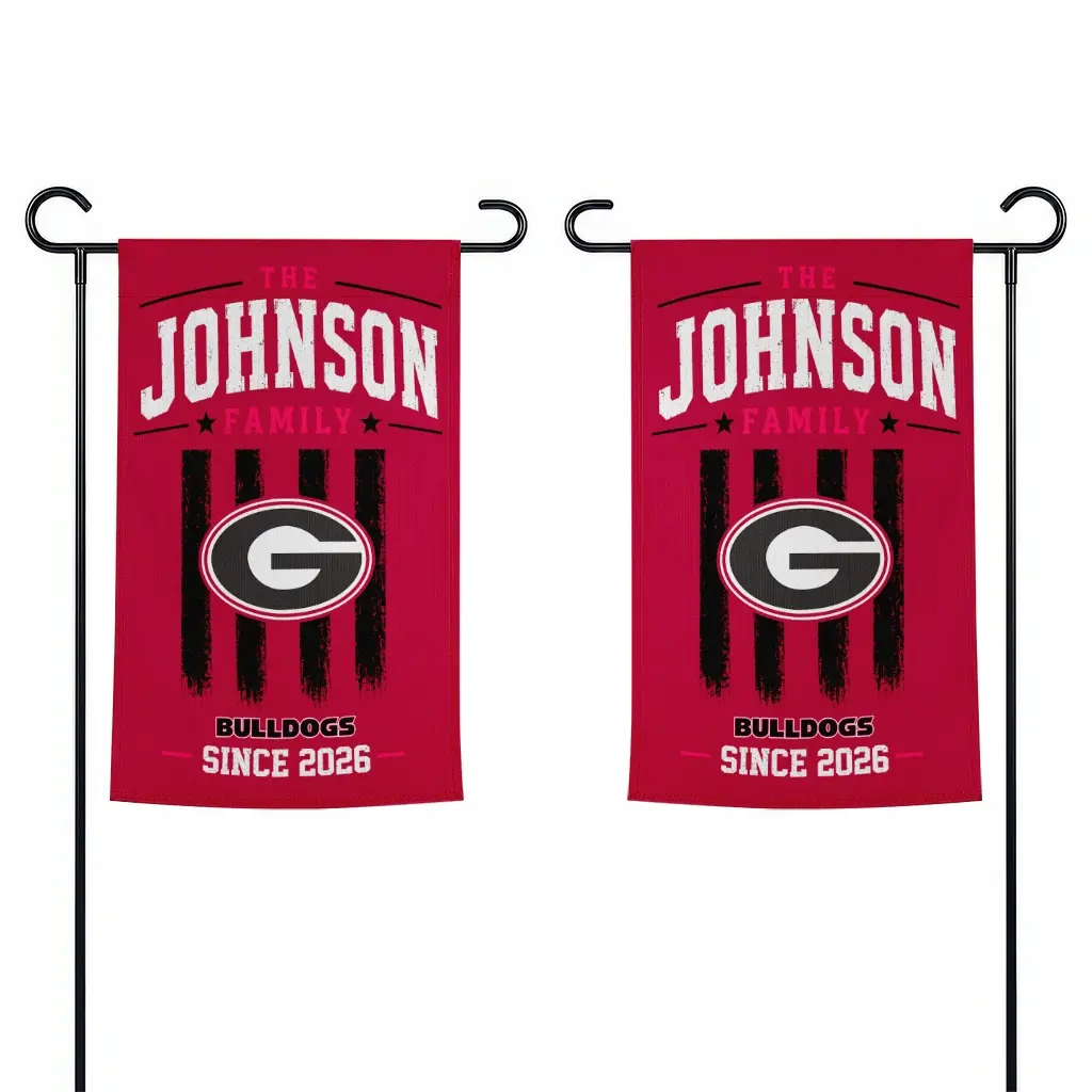 Georgia Bulldogs Garden Flag Custom Distressed Stripes Red Fashion Forward Georgia Bulldogs Garden Flag Custom Distressed Stripes Red Fashion Forward