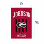 Georgia Bulldogs Garden Flag Custom Distressed Stripes Red Best Selling
