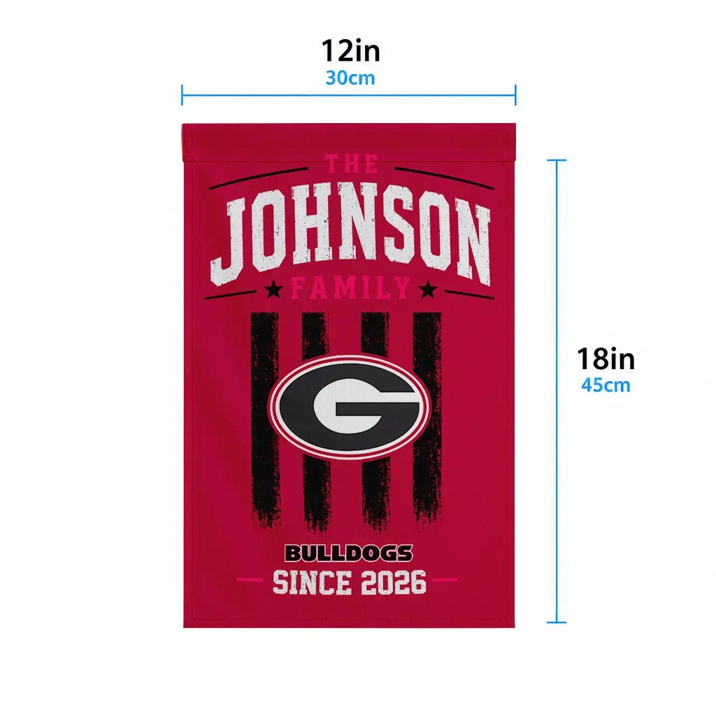 Georgia Bulldogs Garden Flag Custom Distressed Stripes Red High Quality Georgia Bulldogs Garden Flag Custom Distressed Stripes Red High Quality