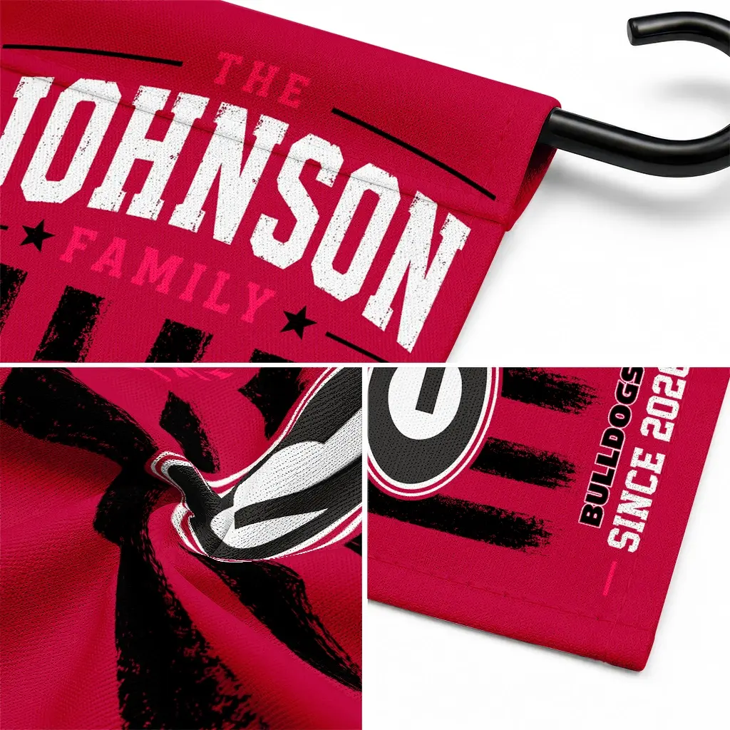 Georgia Bulldogs Garden Flag Custom Distressed Stripes Red Latest Model Georgia Bulldogs Garden Flag Custom Distressed Stripes Red Latest Model