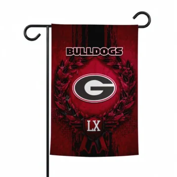 Georgia Bulldogs Garden Flag Custom Laurel Wreath Red Best Selling