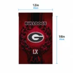 Georgia Bulldogs Garden Flag Custom Laurel Wreath Red Best Selling