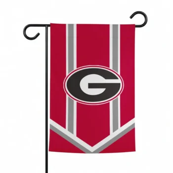 Georgia Bulldogs Garden Flag Customized Chevron Stripes Red Best Selling