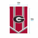 Georgia Bulldogs Garden Flag Customized Chevron Stripes Red Best Selling