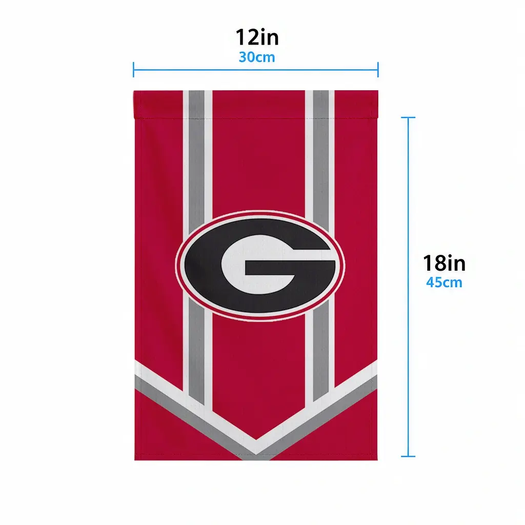 Georgia Bulldogs Garden Flag Customized Chevron Stripes Red High Quality Georgia Bulldogs Garden Flag Customized Chevron Stripes Red High Quality