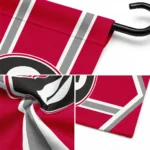 Georgia Bulldogs Garden Flag Customized Chevron Stripes Red Best Selling
