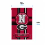 Georgia Bulldogs Garden Flag Customized Circle Medallion Red Best Selling