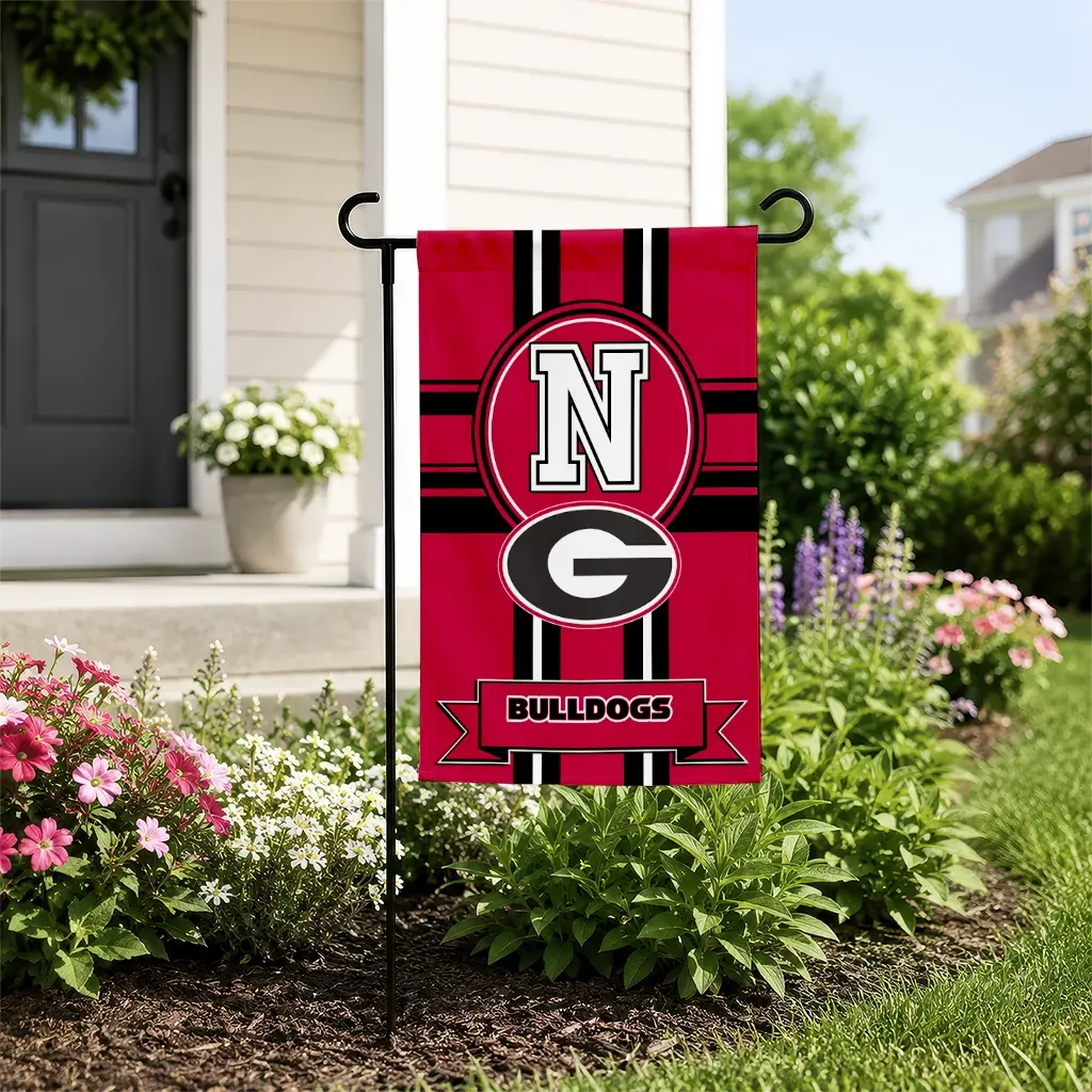 Georgia Bulldogs Garden Flag Customized Circle Medallion Red New Arrival Georgia Bulldogs Garden Flag Customized Circle Medallion Red New Arrival