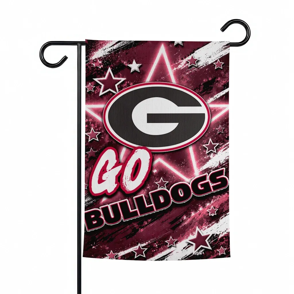 Georgia Bulldogs Garden Flag Personalized Glowing Star Red Best Selling Georgia Bulldogs Garden Flag Personalized Glowing Star Red Best Selling