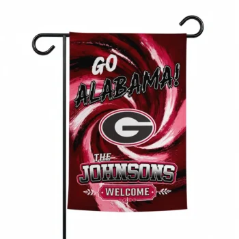 Georgia Bulldogs Garden Flag Personalized Swirl Vortex Red Best Selling